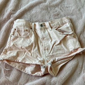 Light Pink Levi 501 shorts